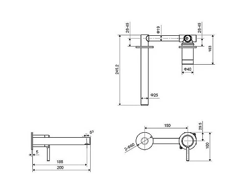 Заказать Смеситель для раковины Excellent Pi Arex AREX.1214WH Белый матовый в магазине сантехники Santeh-Crystal.ru