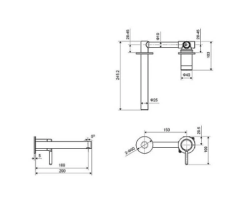 Купить Смеситель для раковины Excellent Pi Arex AREX.1214CR Хром в магазине сантехники Santeh-Crystal.ru