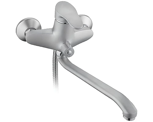 Приобрести Смеситель для ванны Frap H01-1 F2201-1 универсальный Хром матовый в магазине сантехники Santeh-Crystal.ru