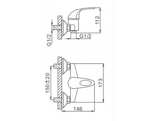Приобрести Смеситель для душа Frap H02 F2002-B Хром в магазине сантехники Santeh-Crystal.ru