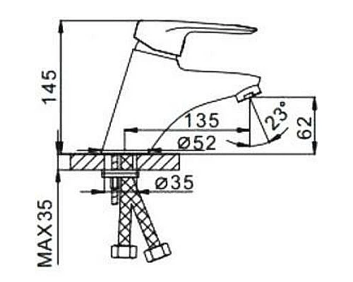 Заказать Смеситель для раковины Frap H07 F1007 Хром в магазине сантехники Santeh-Crystal.ru