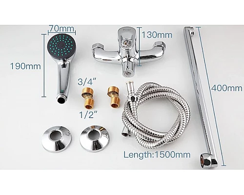 Купить Смеситель для ванны Frap H13 F2213 универсальный Хром в магазине сантехники Santeh-Crystal.ru