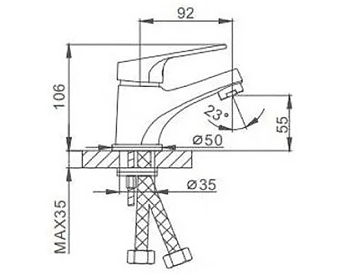 Приобрести Смеситель для раковины Frap H13 F1013 Хром в магазине сантехники Santeh-Crystal.ru