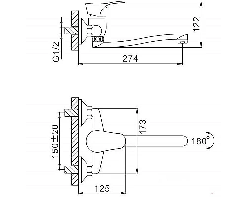 Заказать Смеситель для кухни Frap H14 F4614-B Хром в магазине сантехники Santeh-Crystal.ru