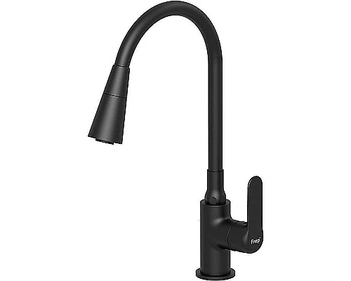 Купить Смеситель для кухни Frap H17-6 F4417-6 Черный матовый в магазине сантехники Santeh-Crystal.ru