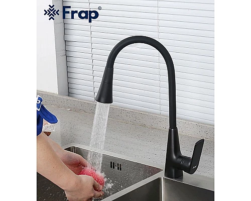 Купить Смеситель для кухни Frap H17-6 F4417-6 Черный матовый в магазине сантехники Santeh-Crystal.ru