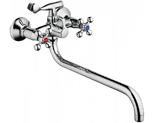 Купить Смеситель для ванны Frap H19 F2619-2 универсальный Хром в магазине сантехники Santeh-Crystal.ru