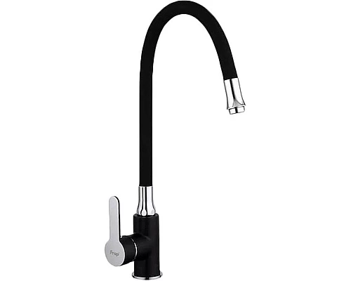 Купить Смеситель для кухни Frap H42 F4042 Черный матовый Хром в магазине сантехники Santeh-Crystal.ru