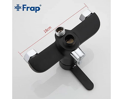 Приобрести Смеситель для ванны Frap H42 F2242 универсальный Черный матовый Хром в магазине сантехники Santeh-Crystal.ru