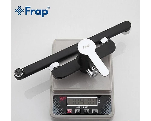 Приобрести Смеситель для ванны Frap H42 F2242 универсальный Черный матовый Хром в магазине сантехники Santeh-Crystal.ru