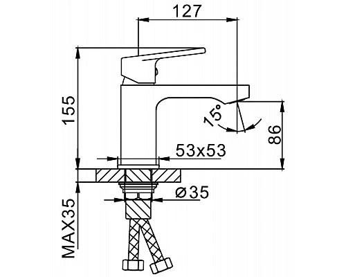 Заказать Смеситель для раковины Frap H46 F1046 Хром в магазине сантехники Santeh-Crystal.ru