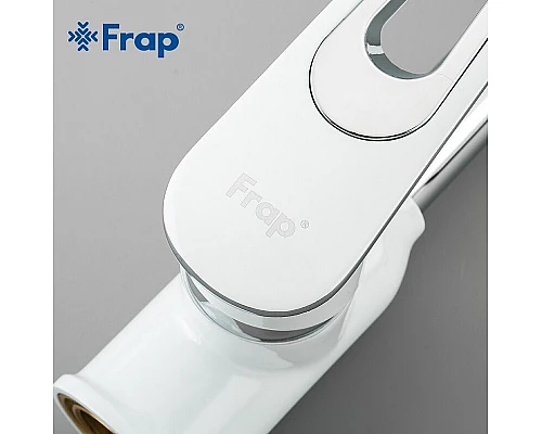 Заказать Смеситель для кухни Frap H49 F4049 Белый Хром в магазине сантехники Santeh-Crystal.ru