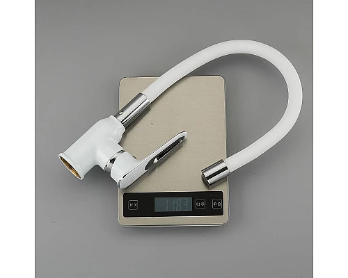 Заказать Смеситель для кухни Frap H49 F4049 Белый Хром в магазине сантехники Santeh-Crystal.ru