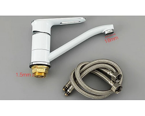 Купить Смеситель для кухни Frap H49 F4549 Белый Хром в магазине сантехники Santeh-Crystal.ru