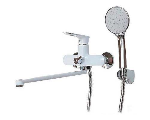 Купить Смеситель для ванны Frap H49 F2249 универсальный Белый Хром в магазине сантехники Santeh-Crystal.ru