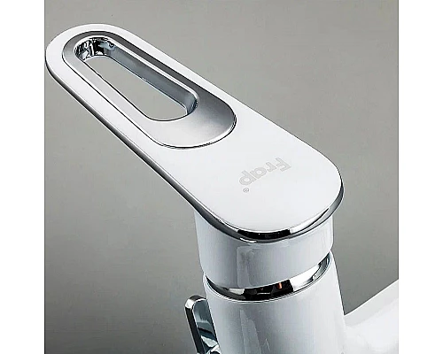 Купить Смеситель для ванны Frap H49 F2249 универсальный Белый Хром в магазине сантехники Santeh-Crystal.ru