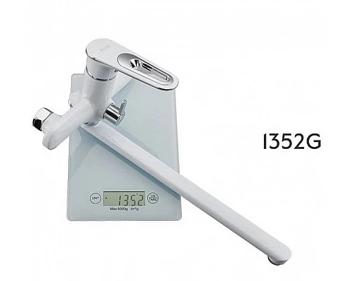 Купить Смеситель для ванны Frap H49 F2249 универсальный Белый Хром в магазине сантехники Santeh-Crystal.ru