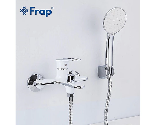 Приобрести Смеситель для ванны Frap H49 F3249 Белый Хром в магазине сантехники Santeh-Crystal.ru