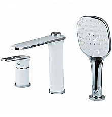 Смеситель на борт ванны Frap H49 F1149 Белый Хром