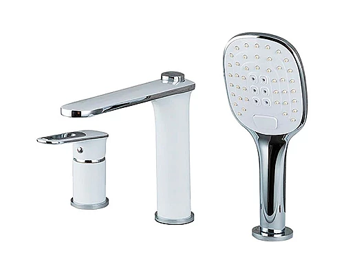 Купить Смеситель на борт ванны Frap H49 F1149 Белый Хром в магазине сантехники Santeh-Crystal.ru