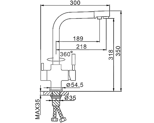 Заказать Смеситель для кухни Frap H52 F4352-24 Молочный в магазине сантехники Santeh-Crystal.ru