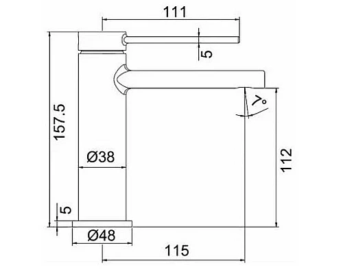 Купить Смеситель для раковины Frap H67 F1067 Хром в магазине сантехники Santeh-Crystal.ru