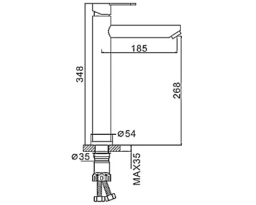 Заказать Смеситель для раковины Frap H801 F10801-62 Черный матовый в магазине сантехники Santeh-Crystal.ru