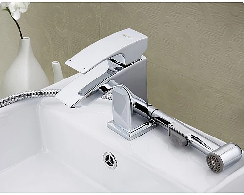 Купить Смеситель для раковины Gappo G07 G1207 с гигиеническим душем Хром в магазине сантехники Santeh-Crystal.ru