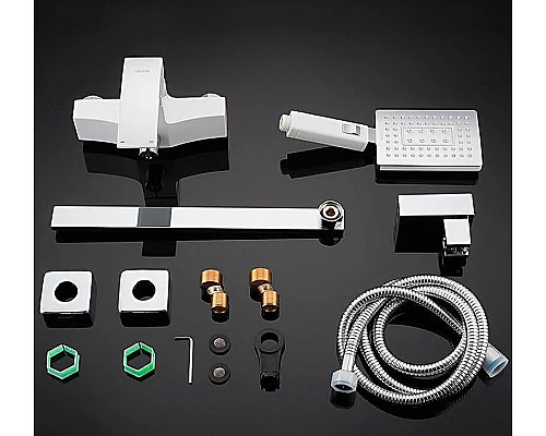 Приобрести Смеситель для ванны Gappo G07 G2207-7 универсальный Белый Хром в магазине сантехники Santeh-Crystal.ru