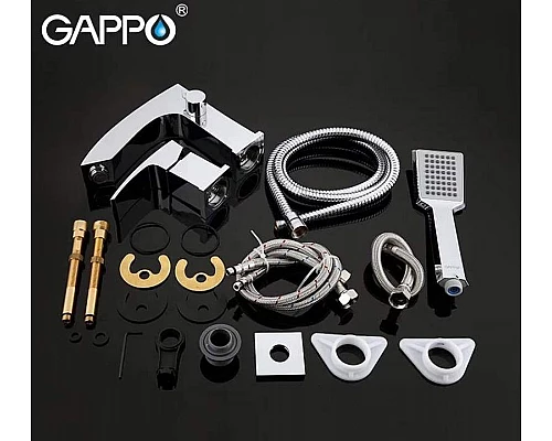 Купить Смеситель на борт ванны Gappo G07 G1107 Хром в магазине сантехники Santeh-Crystal.ru