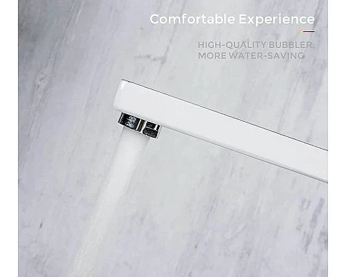 Заказать Смеситель для раковины Gappo G17-8 G1017-2 Белый Хром в магазине сантехники Santeh-Crystal.ru