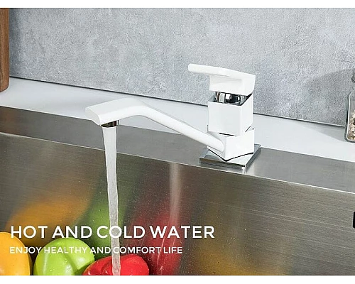 Купить Смеситель для кухни Gappo G17-8 G4517-8 Белый в магазине сантехники Santeh-Crystal.ru