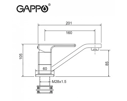 Купить Смеситель для кухни Gappo G17-8 G4517-8 Белый в магазине сантехники Santeh-Crystal.ru