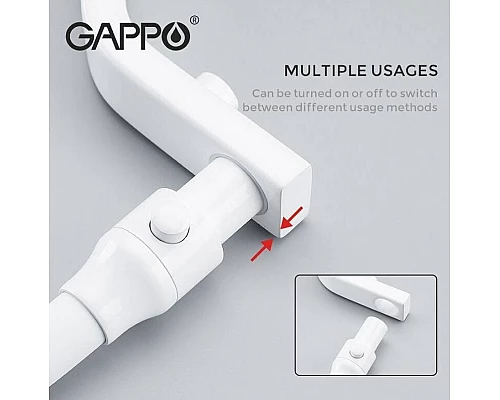 Приобрести Смеситель для кухни Gappo G17-8 G4317-8 Белый в магазине сантехники Santeh-Crystal.ru