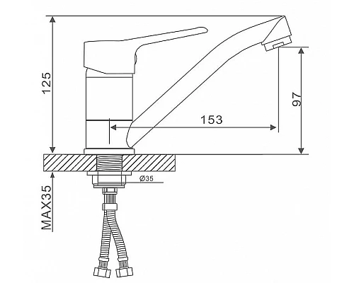 Приобрести Смеситель для кухни Gappo G36 G4536 Хром в магазине сантехники Santeh-Crystal.ru
