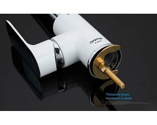 Приобрести Смеситель для кухни Gappo G48 G4048 Белый Хром в магазине сантехники Santeh-Crystal.ru