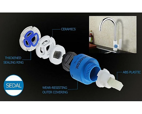 Приобрести Смеситель для кухни Gappo G48 G4048 Белый Хром в магазине сантехники Santeh-Crystal.ru