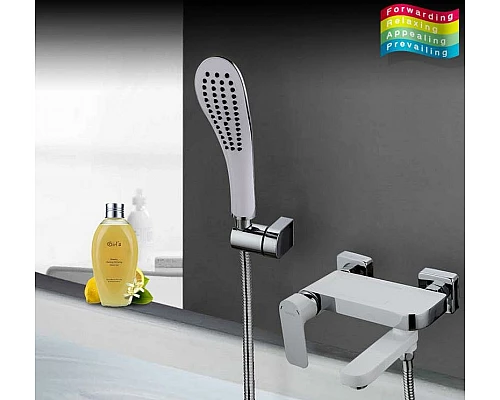 Купить Смеситель для ванны Gappo G48 G3248 Белый Хром в магазине сантехники Santeh-Crystal.ru