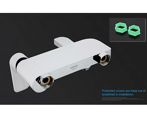 Купить Смеситель для ванны Gappo G48 G3248 Белый Хром в магазине сантехники Santeh-Crystal.ru