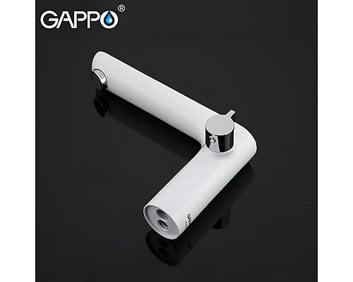 Приобрести Смеситель на борт ванны Gappo G48 G1148 Белый Хром в магазине сантехники Santeh-Crystal.ru