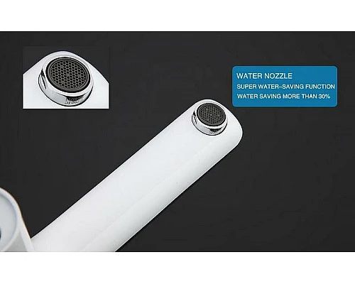 Приобрести Смеситель на борт ванны Gappo G48 G1148 Белый Хром в магазине сантехники Santeh-Crystal.ru