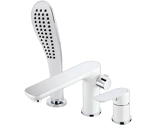 Приобрести Смеситель на борт ванны Gappo G48 G1148 Белый Хром в магазине сантехники Santeh-Crystal.ru