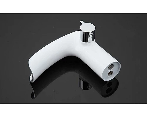 Купить Смеситель на борт ванны Gappo G48 G1148-8 Белый Хром в магазине сантехники Santeh-Crystal.ru