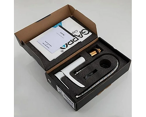 Купить Смеситель для раковины Gappo G48 G1048-8 Белый Хром в магазине сантехники Santeh-Crystal.ru