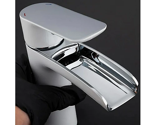 Заказать Смеситель для раковины Gappo G48 G1048-31 Белый Хром в магазине сантехники Santeh-Crystal.ru