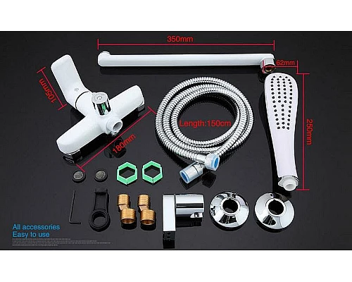 Приобрести Смеситель для ванны Gappo G48 G2248 универсальный Белый Хром в магазине сантехники Santeh-Crystal.ru