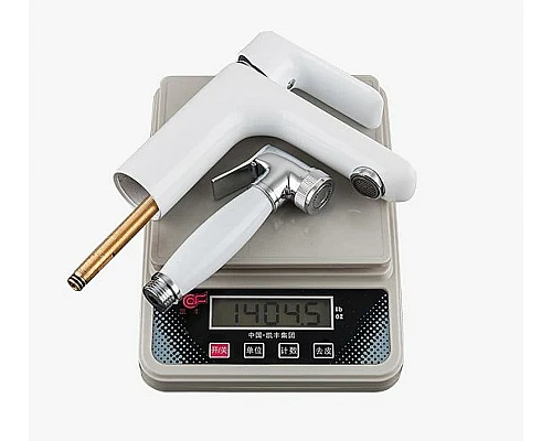 Заказать Смеситель для раковины Gappo G48 G1048-1 с гигиеническим душем Белый Хром в магазине сантехники Santeh-Crystal.ru