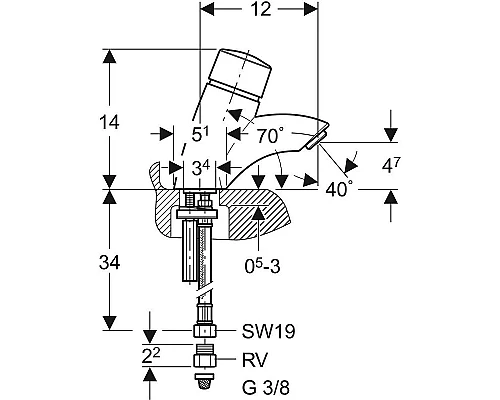 Заказать Смеситель для раковины Geberit HyTronic 115.721.21.1 Глянцевый хром в магазине сантехники Santeh-Crystal.ru
