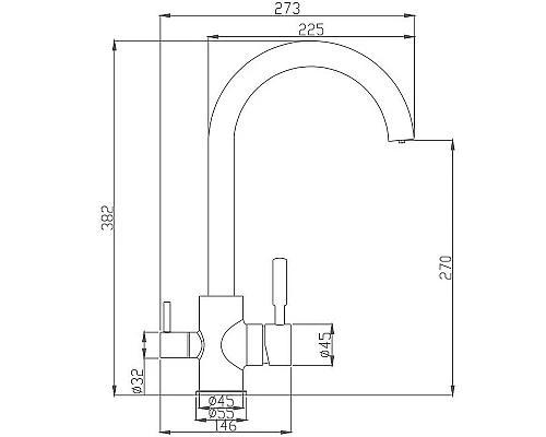 Заказать Смеситель для кухни Haiba HB76840 Хром в магазине сантехники Santeh-Crystal.ru