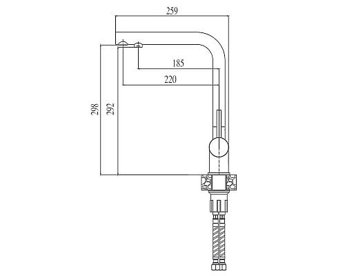 Заказать Смеситель для кухни Haiba HB70304-1 Нержавеющая сталь в магазине сантехники Santeh-Crystal.ru